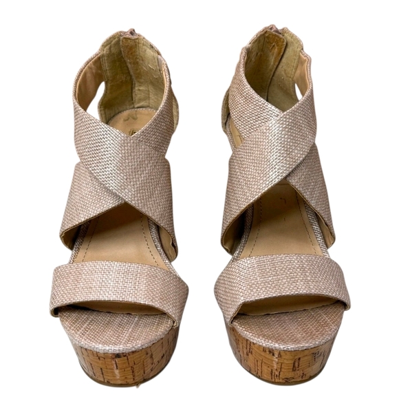 BCBGeneration Rando Corkwood Platform Wedges SIZE 8.5 EUC - Picture 4 of 6